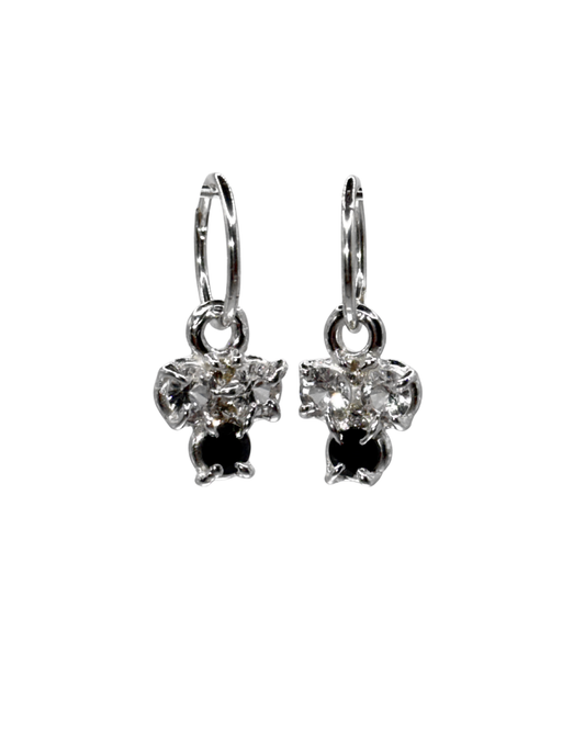 Orchid Earrings - White/Black