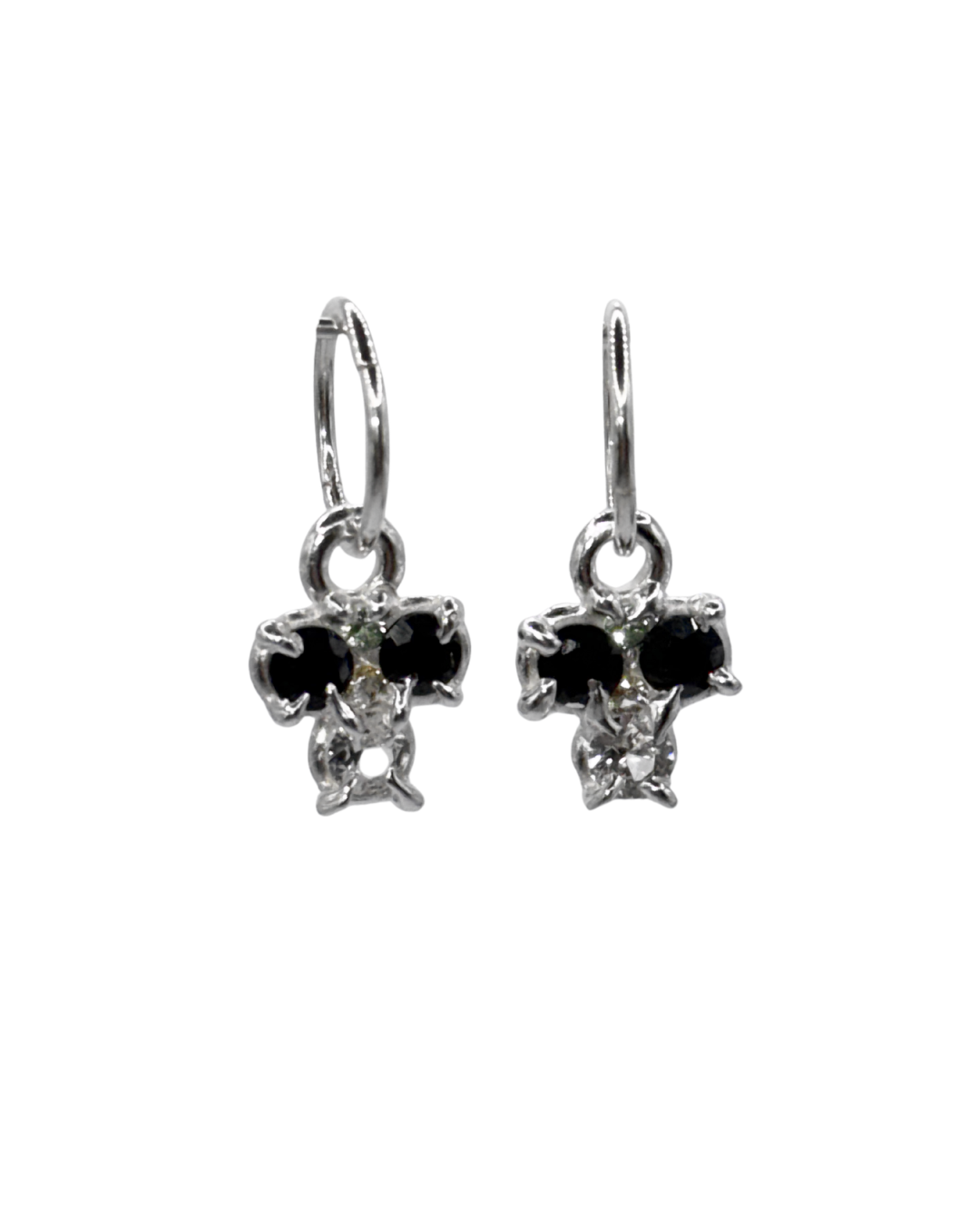 Orchid Earrings - Black / White
