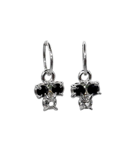 Orchid Earrings - Black / White